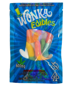 Wonka Edibles Gummy Worms 600mg | UK Tangy Worms
