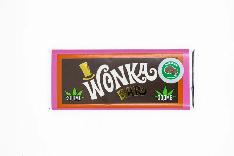 Wonka Chocolate Bar 300mg Thin Mints | UK Mint Edible
